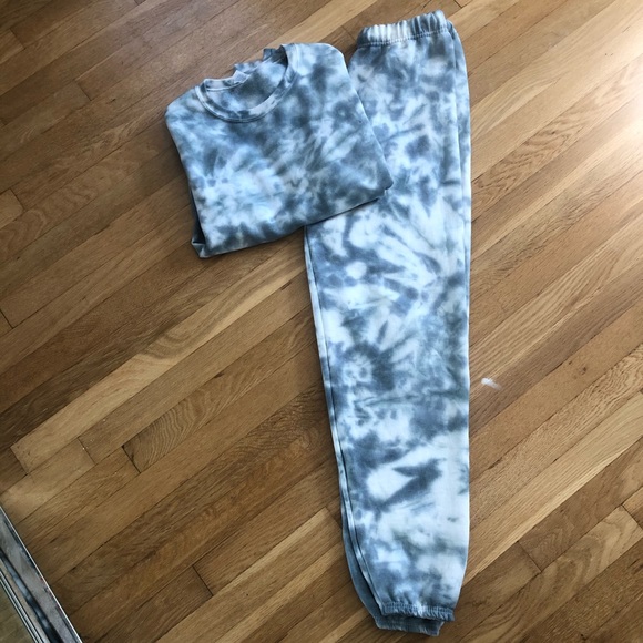 Jerzees Sweaters - Sweat Suit Tie Dye Handmade (Gray)